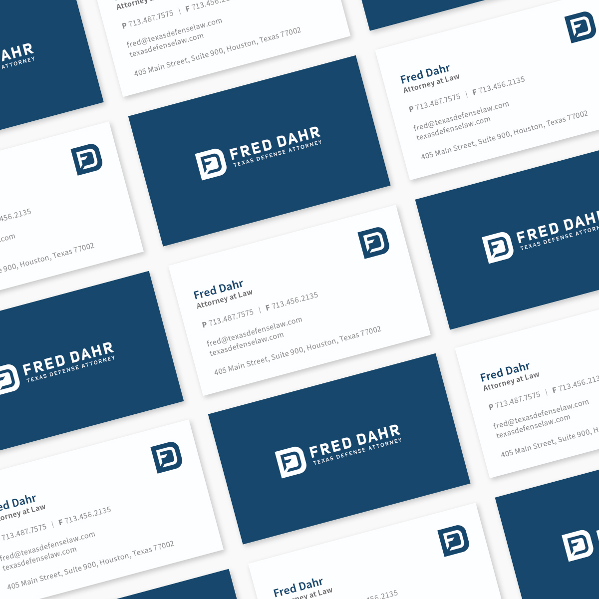 Fred Dahr business card.